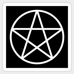 Pagan Wiccan Cheeky Witch® White Pentacle Sticker